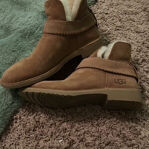 UGG Tan Suede Boots with Cozy Lining